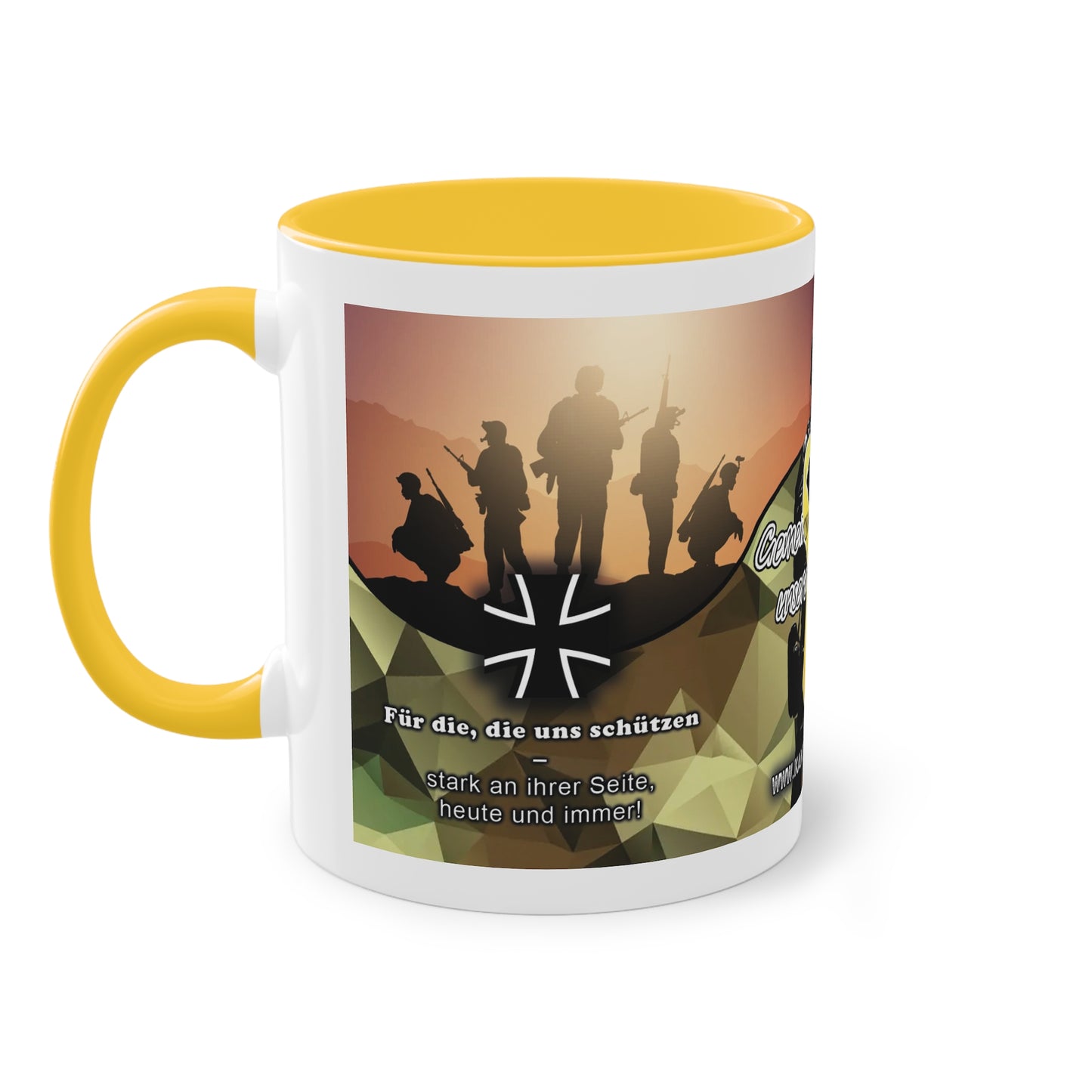 Spenden Tasse von Kameradenbuch.de und "Gemeinsam stark mit unseren Soldaten"