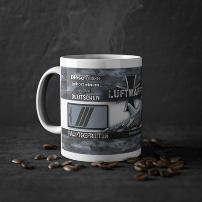 Art.Nr.: DGT2005 - Hauptgefreiter (m) - Dienstgrad Tasse Luftwaffe - Kameradenbuch.de