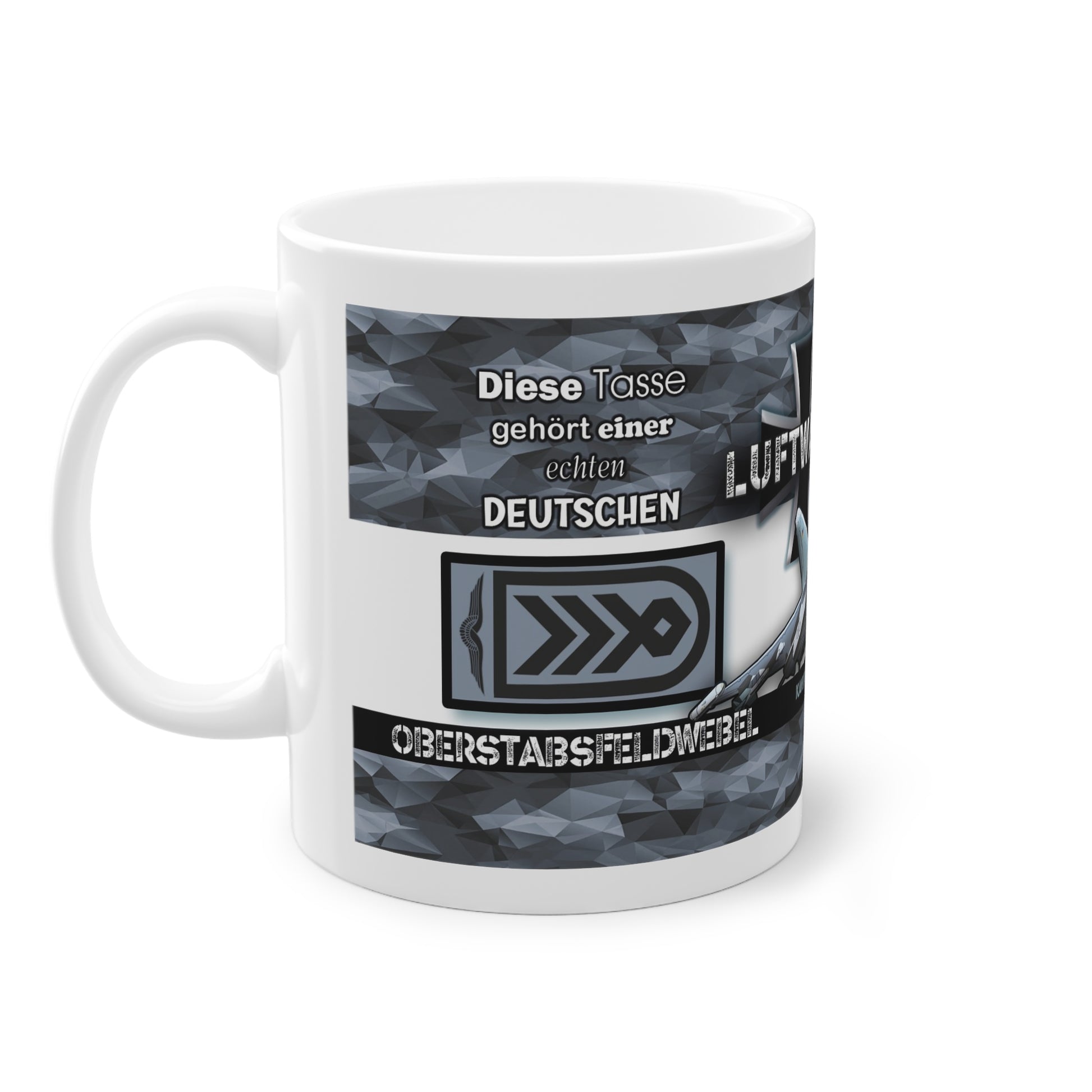 Art.Nr.: DGT2024 - Oberstabsfeldwebel (w) - Dienstgrad Tasse Luftwaffe - Kameradenbuch.de