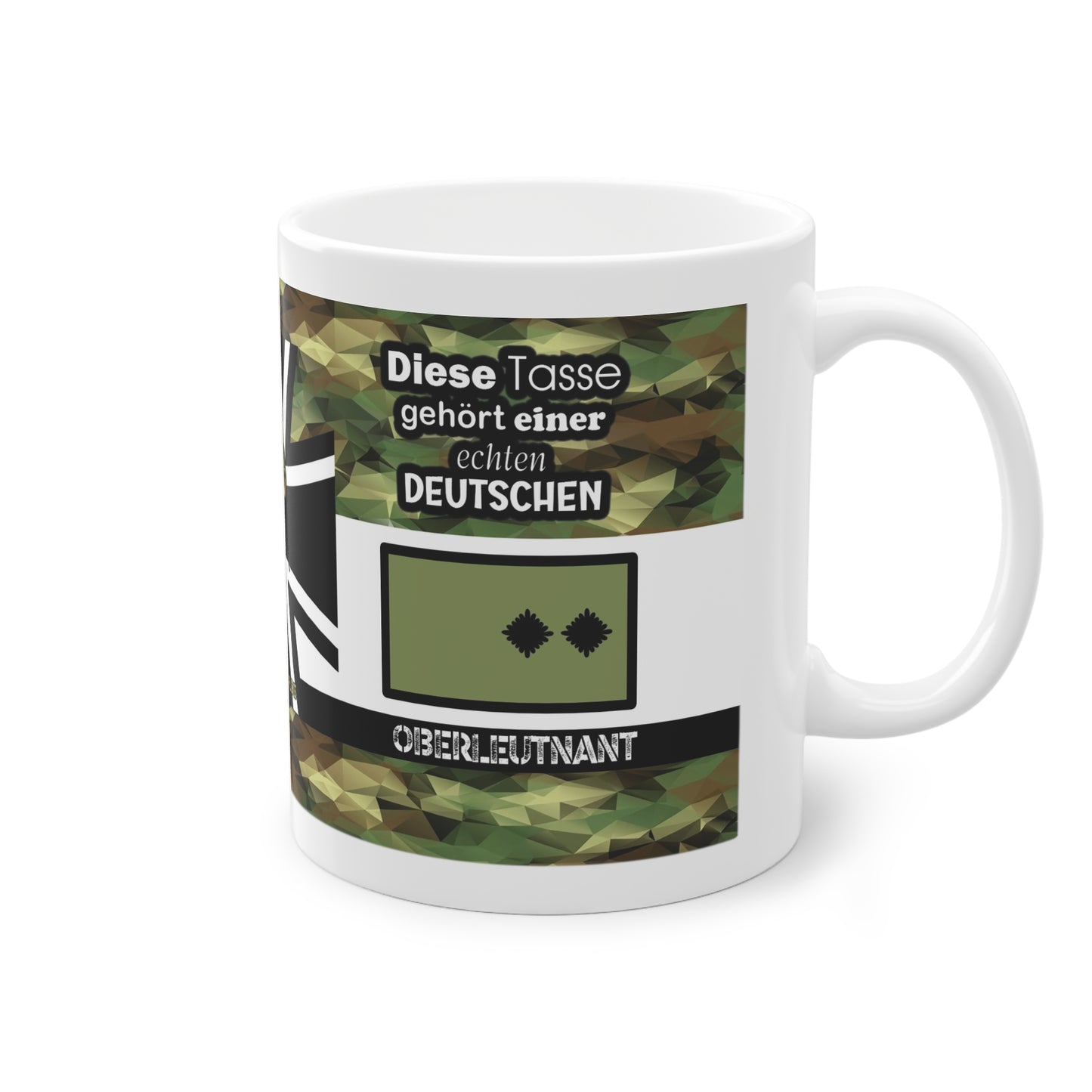 Art.Nr.: DGT1028 - Oberleutnant (w) - Dienstgrad Tasse Heer - Kameradenbuch.de