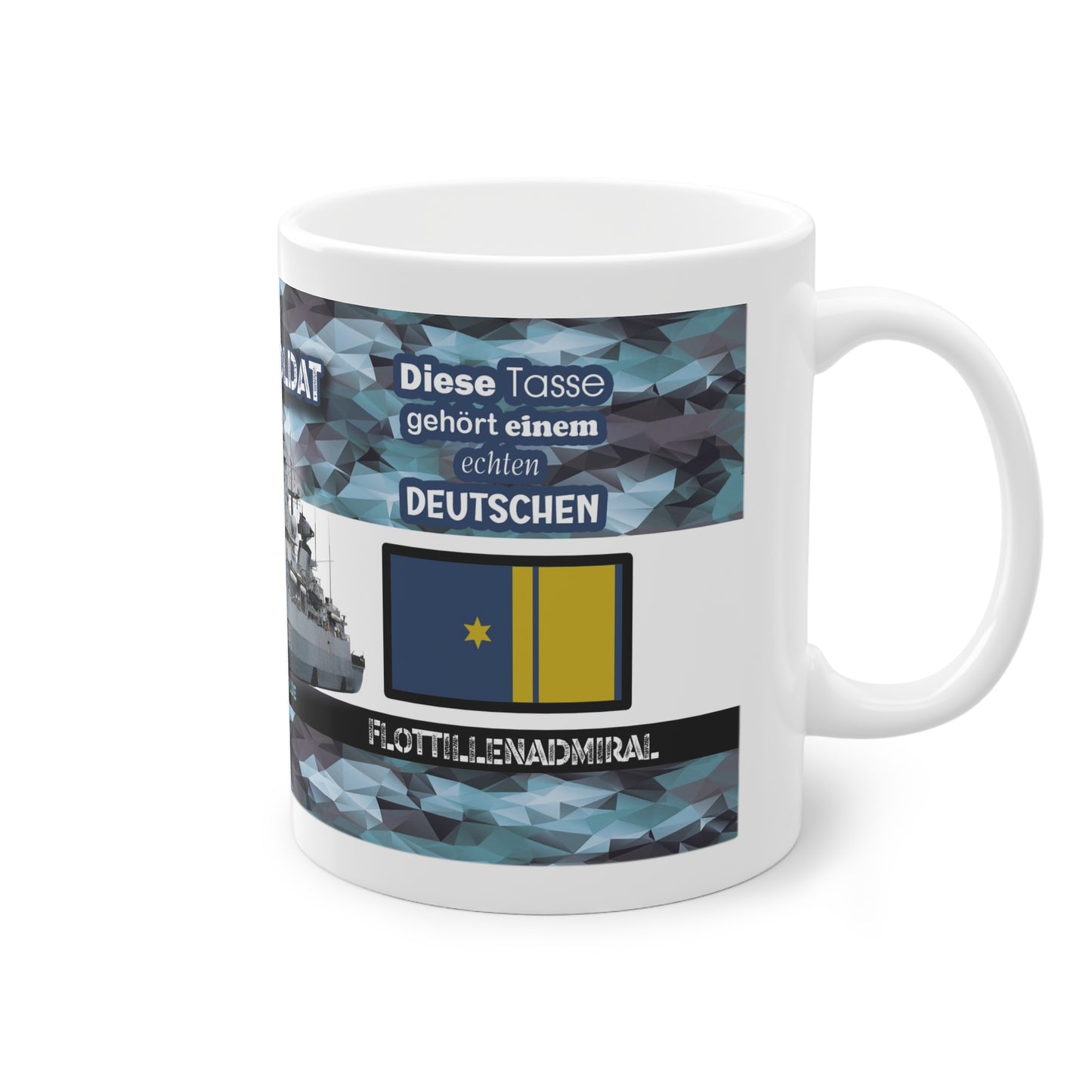 Art.Nr.: DGT3037 - Flottillenadmiral (m) - Dienstgrad Tasse Marine - Kameradenbuch.de