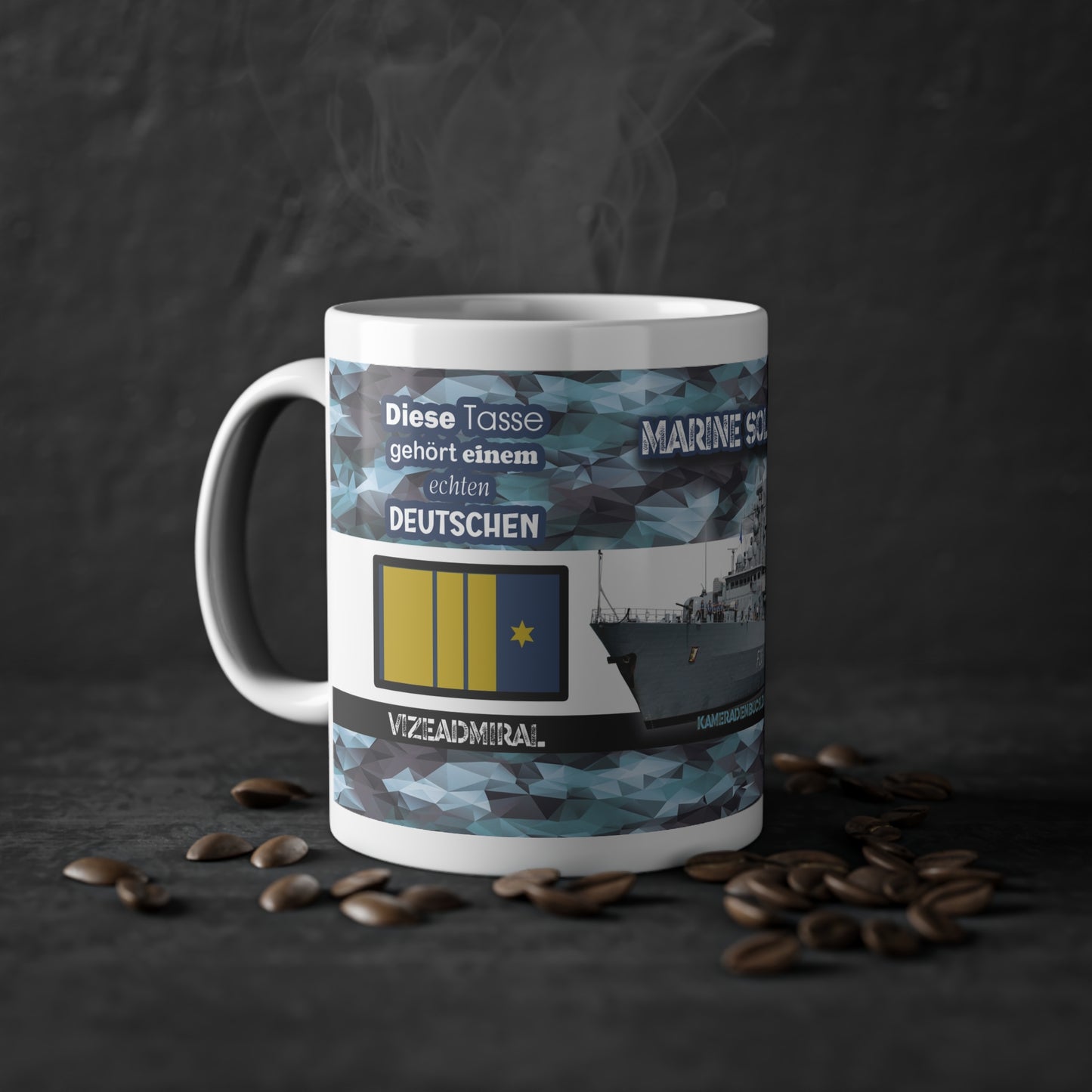 Art.Nr.: DGT3041 - Vizeadmiral (m) - Dienstgrad Tasse Marine - Kameradenbuch.de