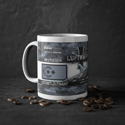 Art.Nr.: DGT2033 - Oberstleutnant (m) - Dienstgrad Tasse Luftwaffe - Kameradenbuch.de