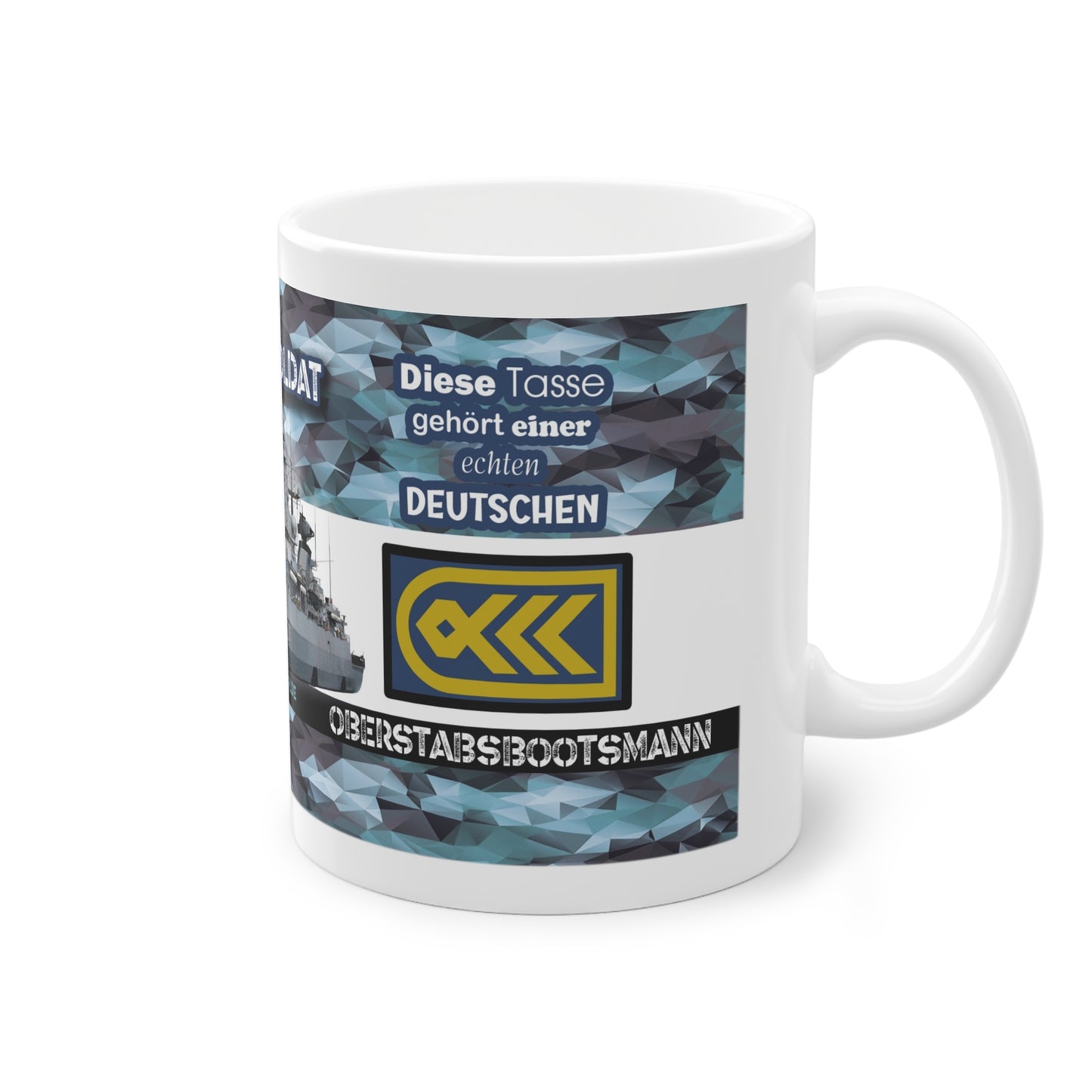 Art.Nr.: DGT3024 - Oberstabsbootsmann (w) - Dienstgrad Tasse Marine - Kameradenbuch.de