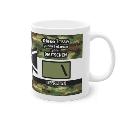 Art.Nr.: DGT1001 - Gefreiter (m) - Dienstgrad Tasse Heer - Kameradenbuch.de