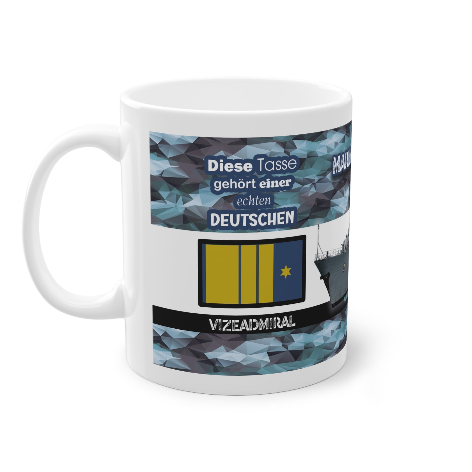 Art.Nr.: DGT3042 - Vizeadmiral (w) - Dienstgrad Tasse Marine - Kameradenbuch.de