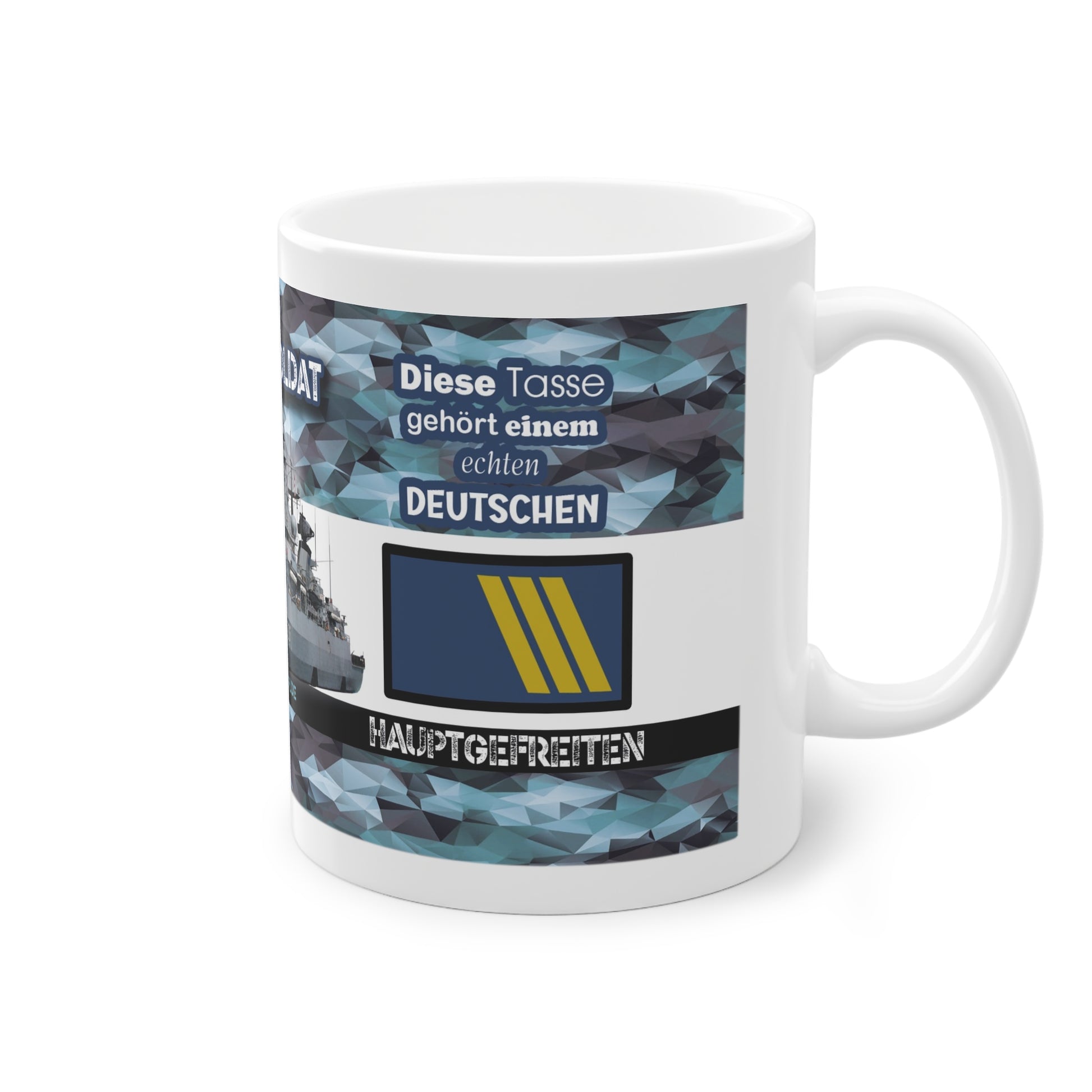 Art.Nr.: DGT3005 - Hauptgefreiter (m) - Dienstgrad Tasse Marine - Kameradenbuch.de