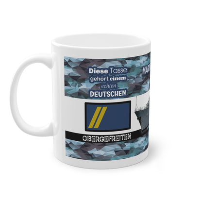 Art.Nr.: DGT3003 - Obergefreiter (m) - Dienstgrad Tasse Marine - Kameradenbuch.de