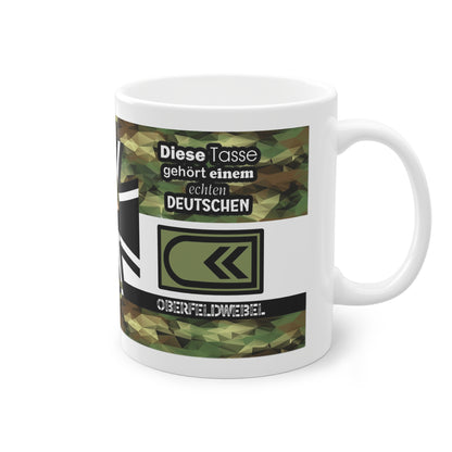 Art.Nr.: DGT1017 - Oberfeldwebel (m) - Dienstgrad Tasse Heer - Kameradenbuch.de