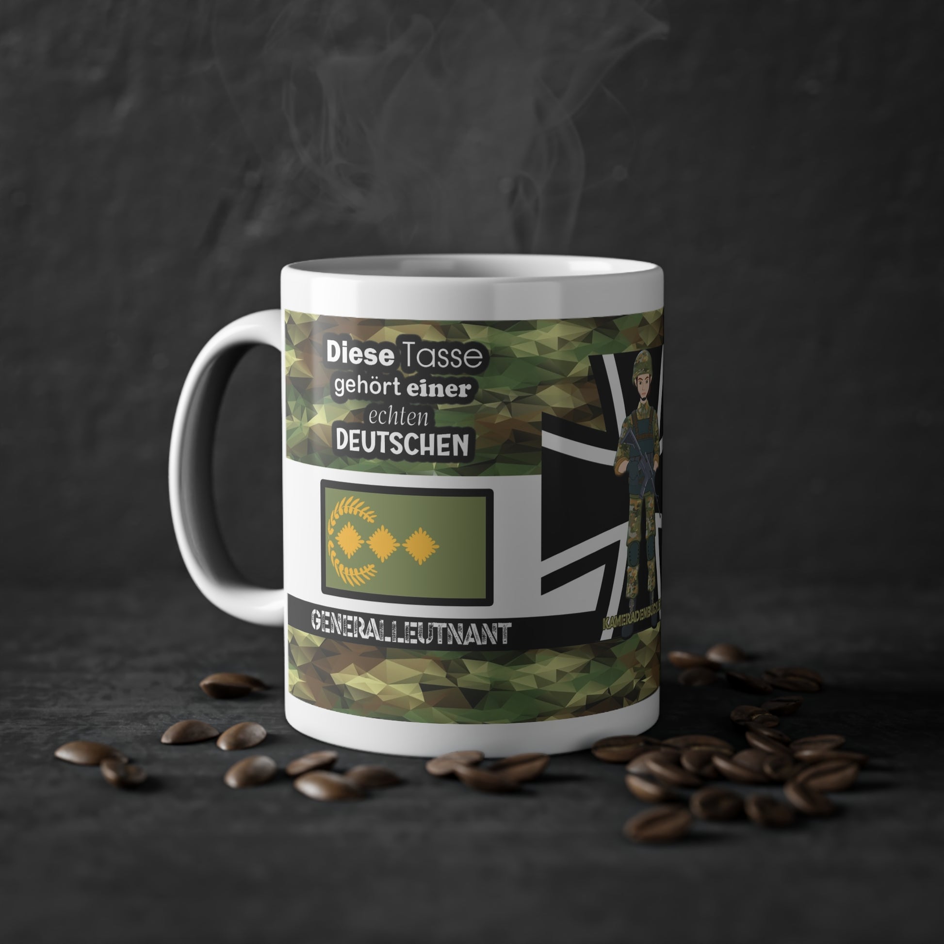 Art.Nr.: DGT1042 - Generalleutnant (w) - Dienstgrad Tasse Heer - Kameradenbuch.de