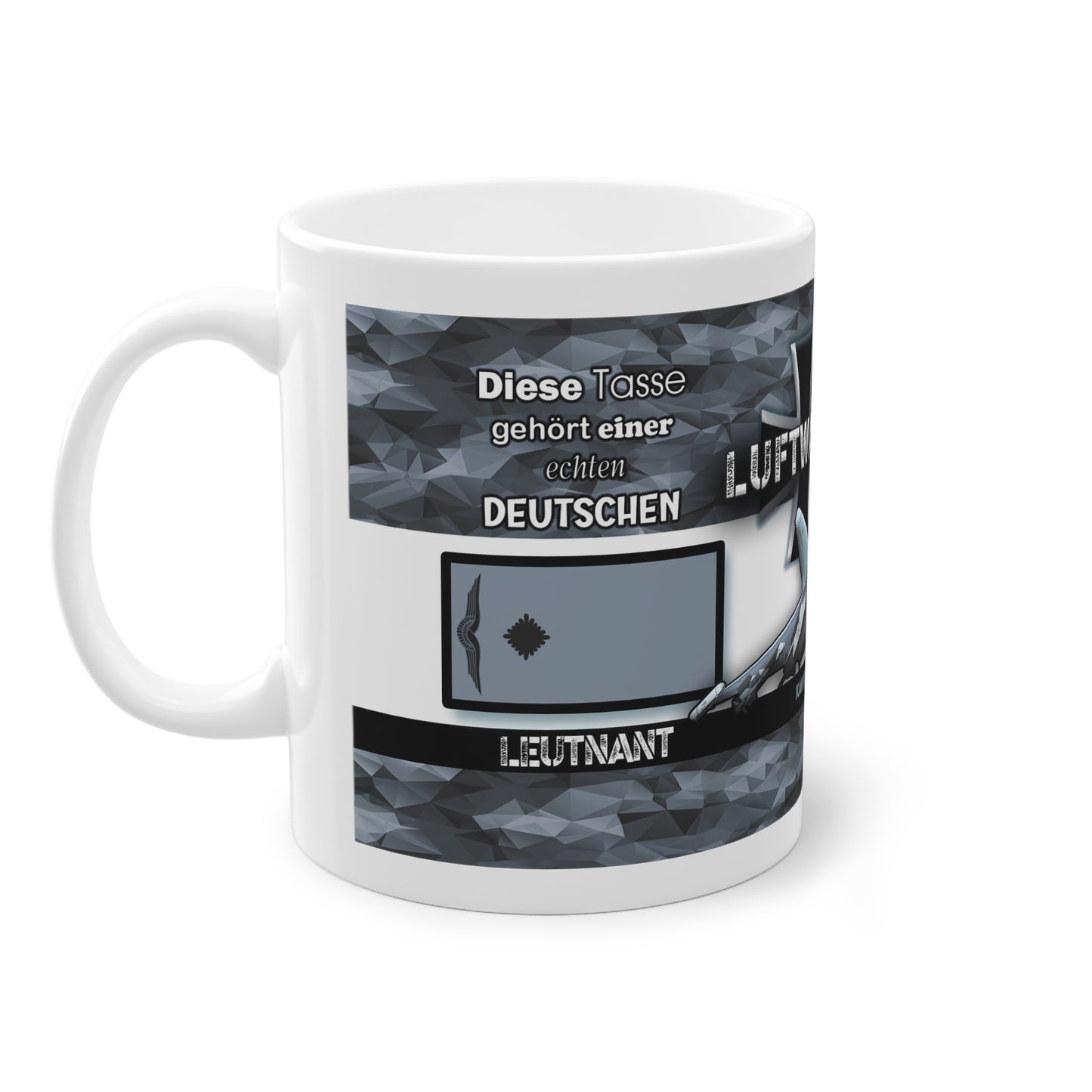 Art.Nr.: DGT2026 - Leutnant (w) - Dienstgrad Tasse Luftwaffe - Kameradenbuch.de