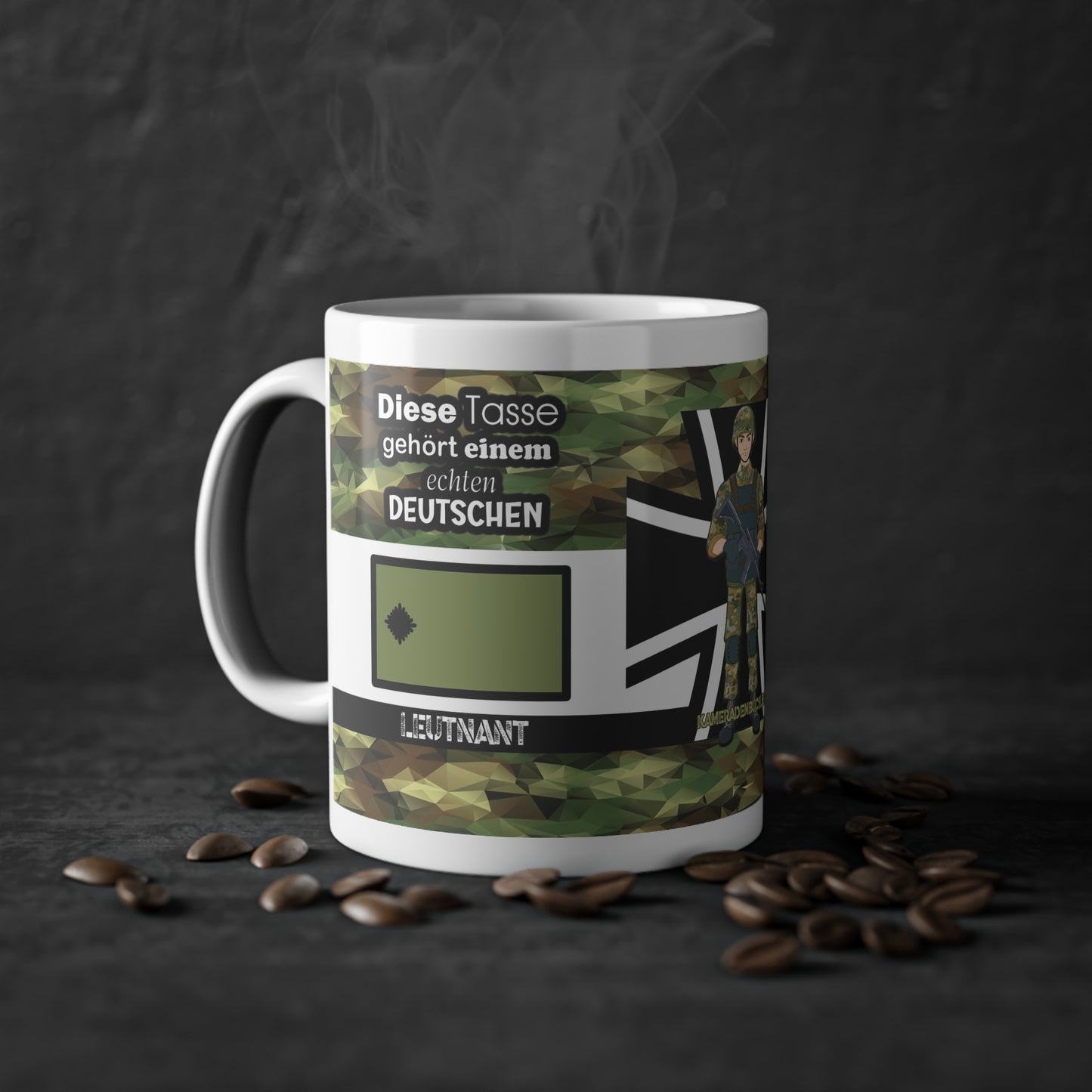 Art.Nr.: DGT1025 - Leutnant (m) - Dienstgrad Tasse Heer - Kameradenbuch.de