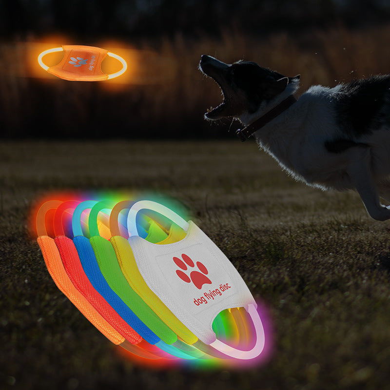 Fliegende LED Scheibe für interaktives Hundetraining - Kameradenbuch.de