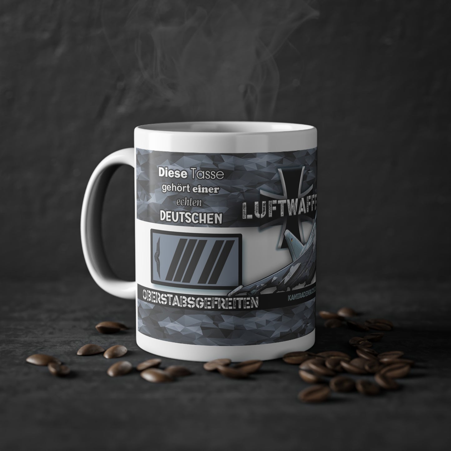 Art.Nr.: DGT2010 - Oberstabsgefreiter (w) - Dienstgrad Tasse Luftwaffe - Kameradenbuch.de