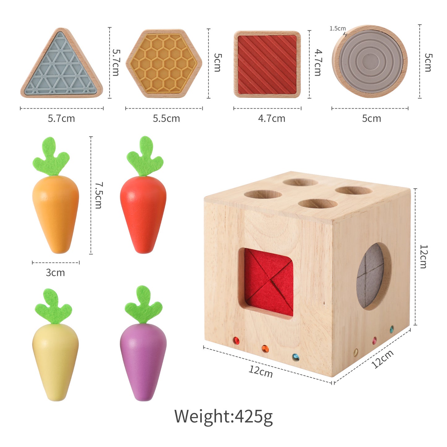 Würfel Steckspiel "Rüben" aus Holz - Kameradenbuch.de