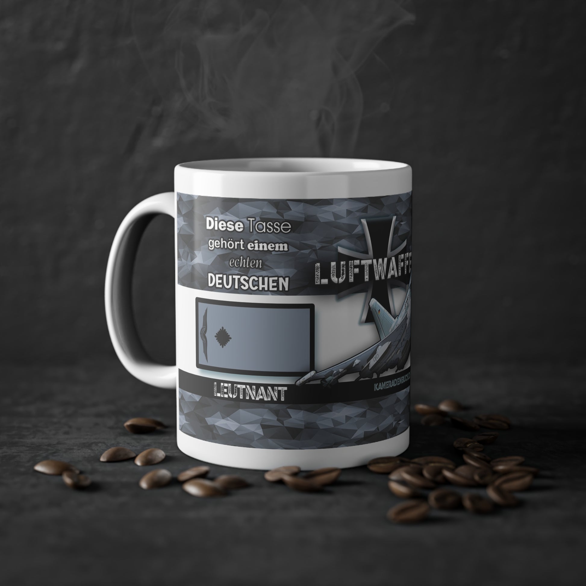 Art.Nr.: DGT2025 - Leutnant (m) - Dienstgrad Tasse Luftwaffe - Kameradenbuch.de