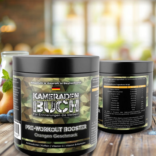 Pre-Workout Booster - Geschmack: Orange - Kameradenbuch.de