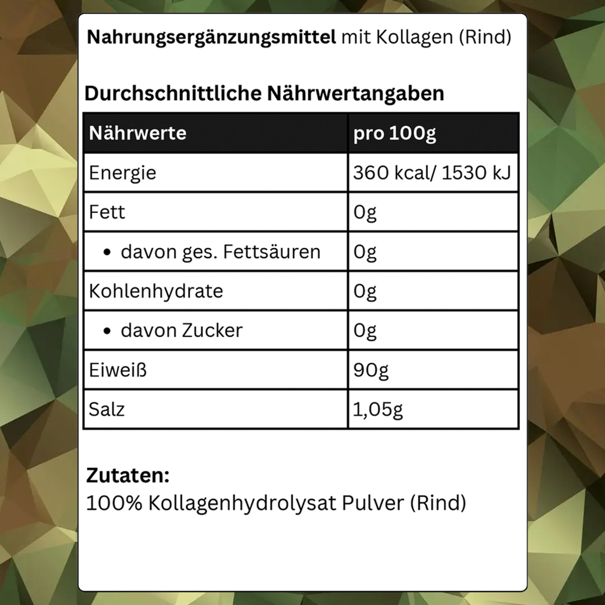 Kollagen Pulver - 500g - Kameradenbuch.de